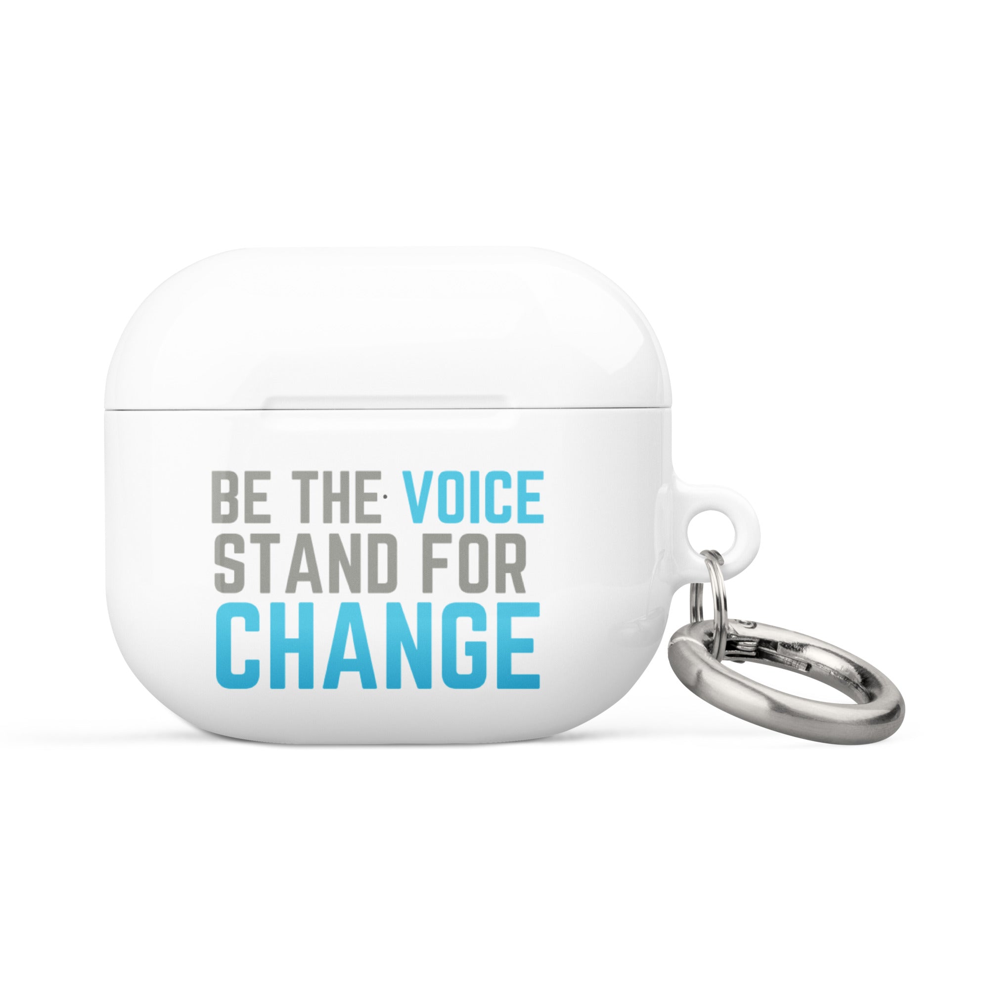 Spread the Word “Be The Voice Stand For Change” White AirPods Case (AirPods Gen3)