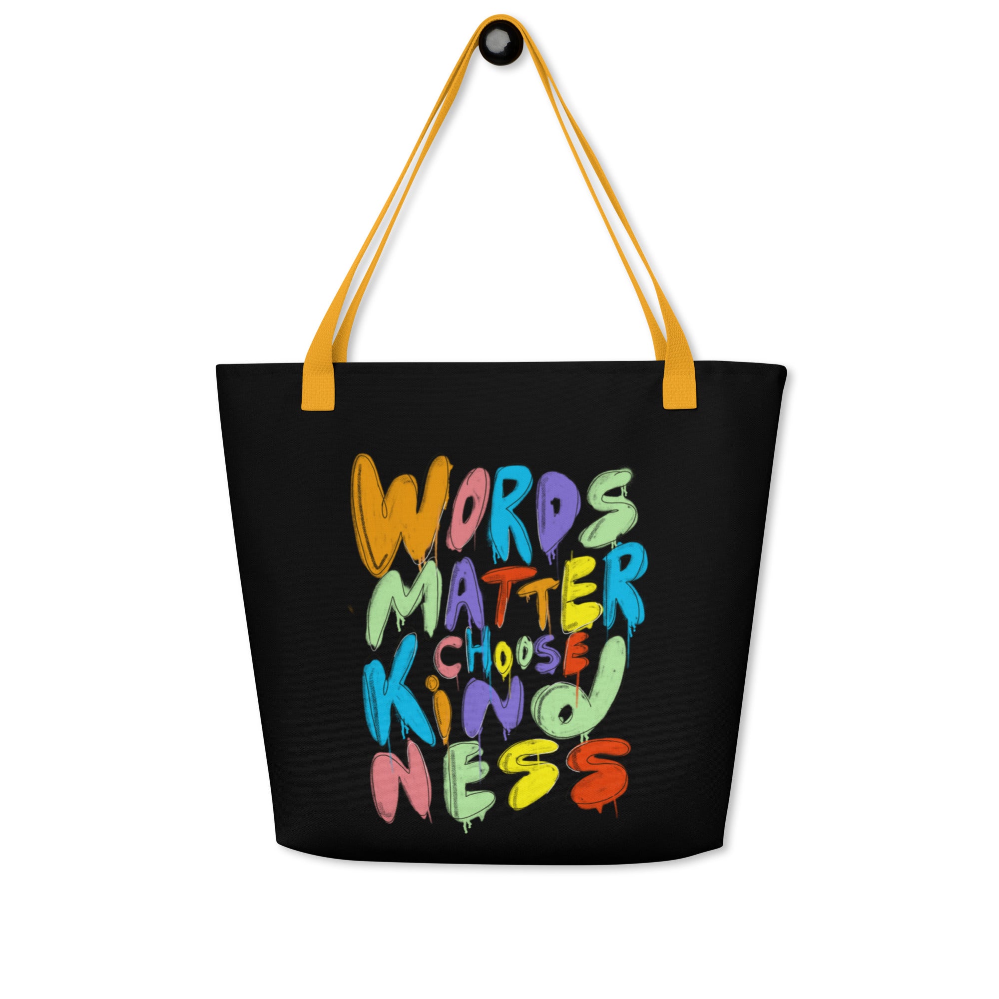 Faites passer le mot, les mots comptent – Optez pour la gentillesse Sac Noir