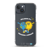 Coque iPhone « Faites passer le message : L'inclusion est un langage universel »