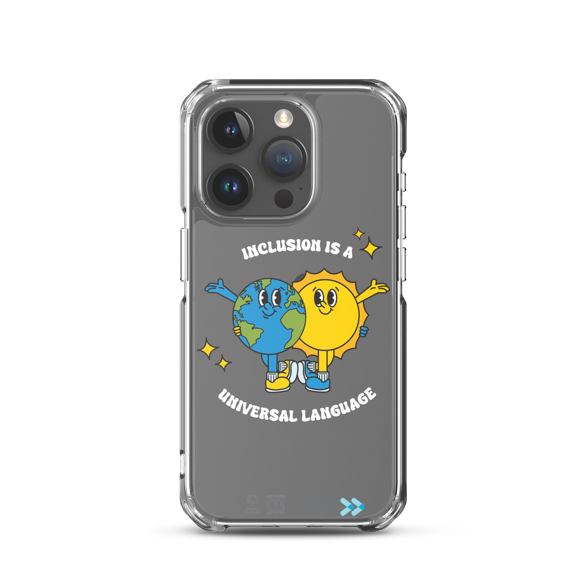 Coque iPhone « Faites passer le message : L'inclusion est un langage universel »