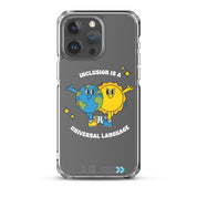 Coque iPhone « Faites passer le message : L'inclusion est un langage universel »