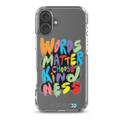 Faites passer le message « Les mots comptent, choisissez la gentillesse » : Coque pour iPhone