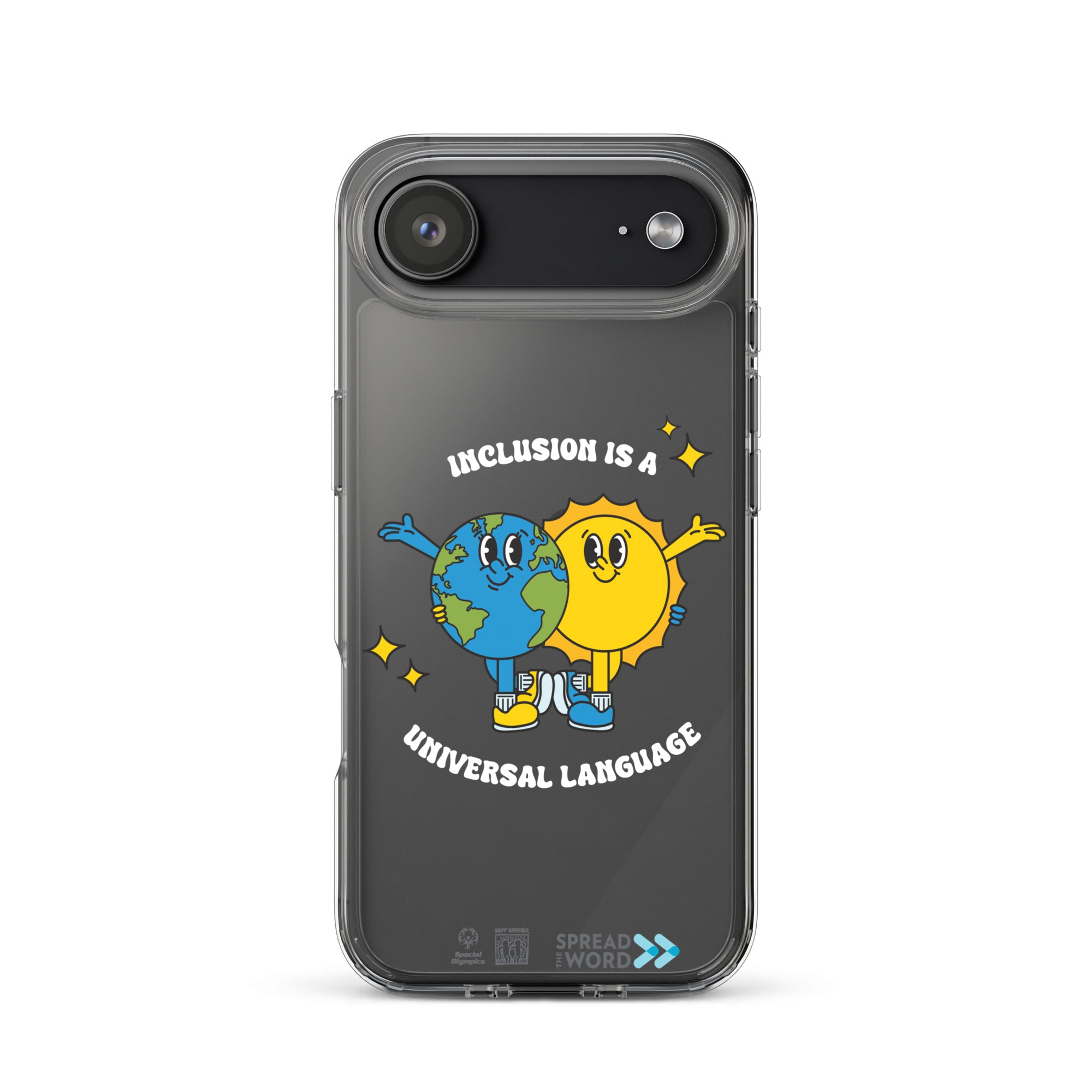 Coque iPhone « Faites passer le message : L'inclusion est un langage universel »