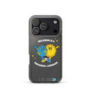 Coque iPhone « Faites passer le message : L'inclusion est un langage universel »
