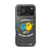 Coque iPhone « Faites passer le message : L'inclusion est un langage universel »