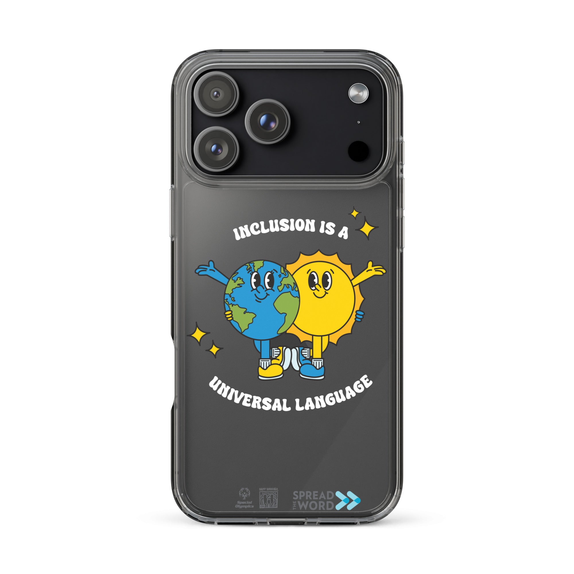 Coque iPhone « Faites passer le message : L'inclusion est un langage universel »