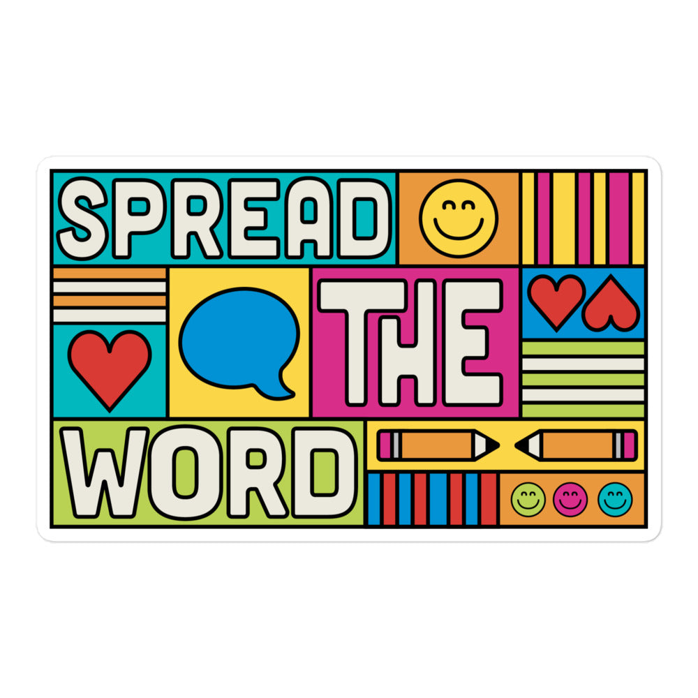 Spread the Word Graphic Icons Sticker (Global)