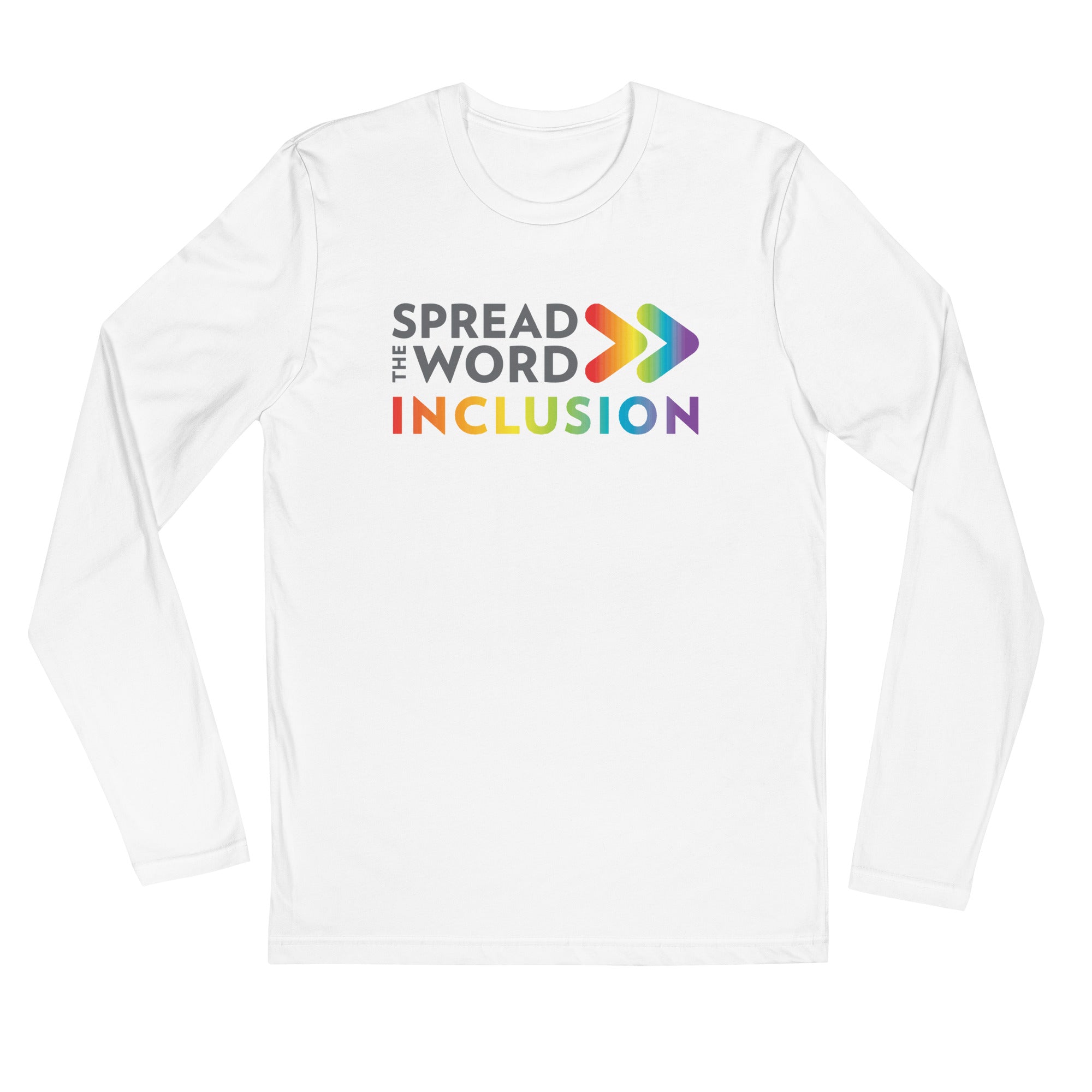 Camiseta de manga larga con colores de orgullo e inclusión Spread the Word