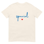 Camiseta con diseño de corazón en letra caligráfica especial (Global)