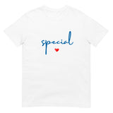Camiseta con diseño de corazón en letra caligráfica especial (Global)