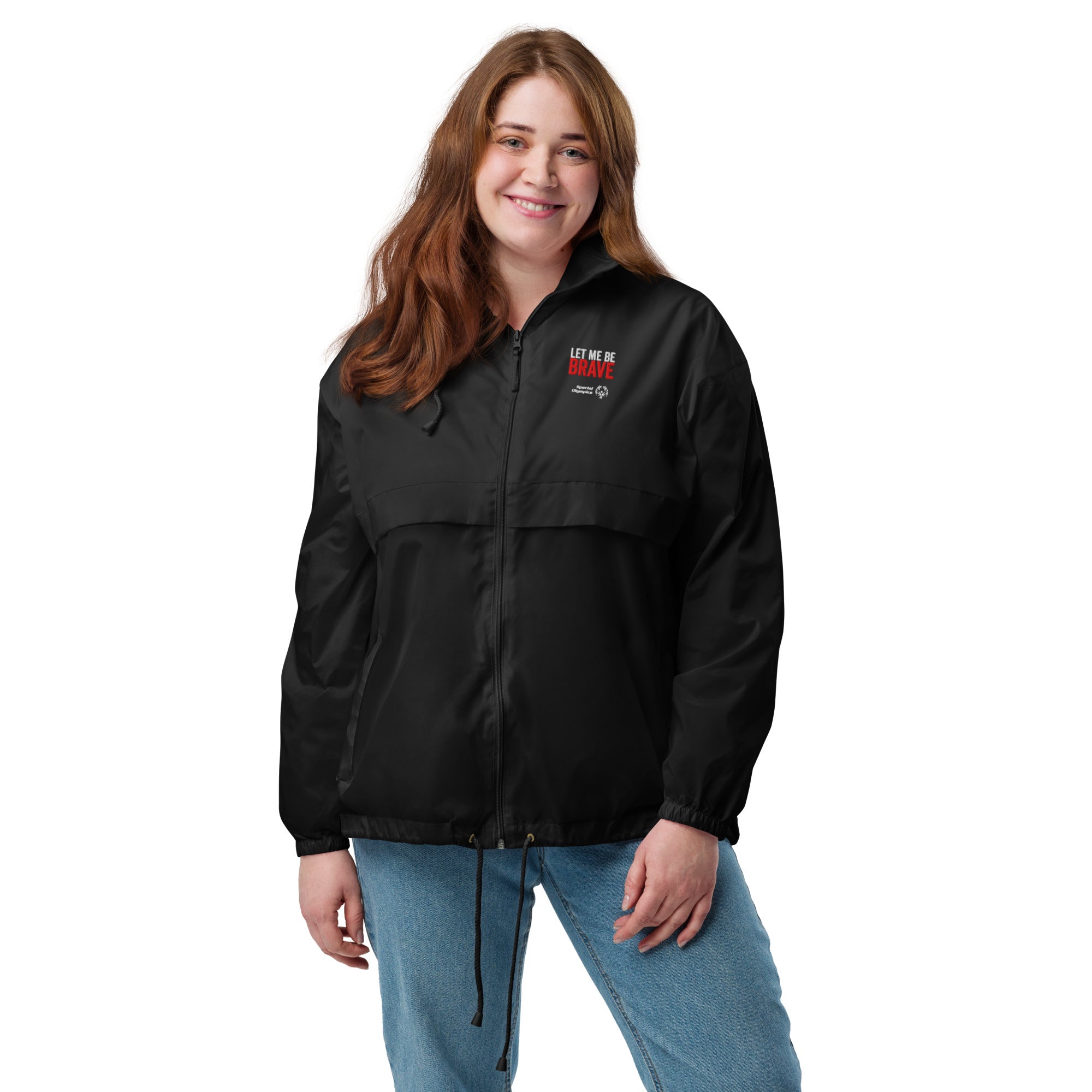 Chaqueta rompevientos "Let Me Be Brave" de las Olimpiadas Especiales (Global)