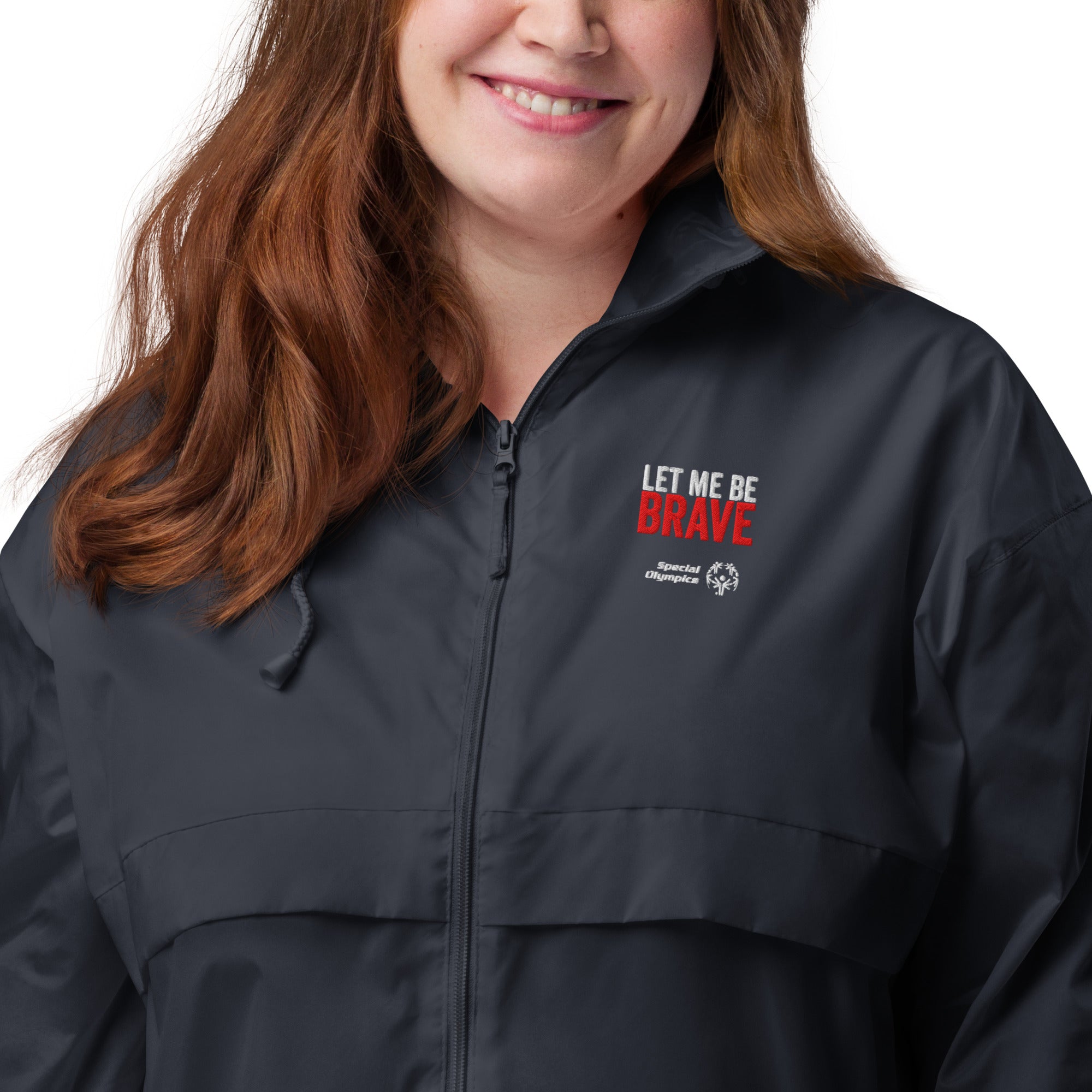 Chaqueta rompevientos "Let Me Be Brave" de las Olimpiadas Especiales (Global)