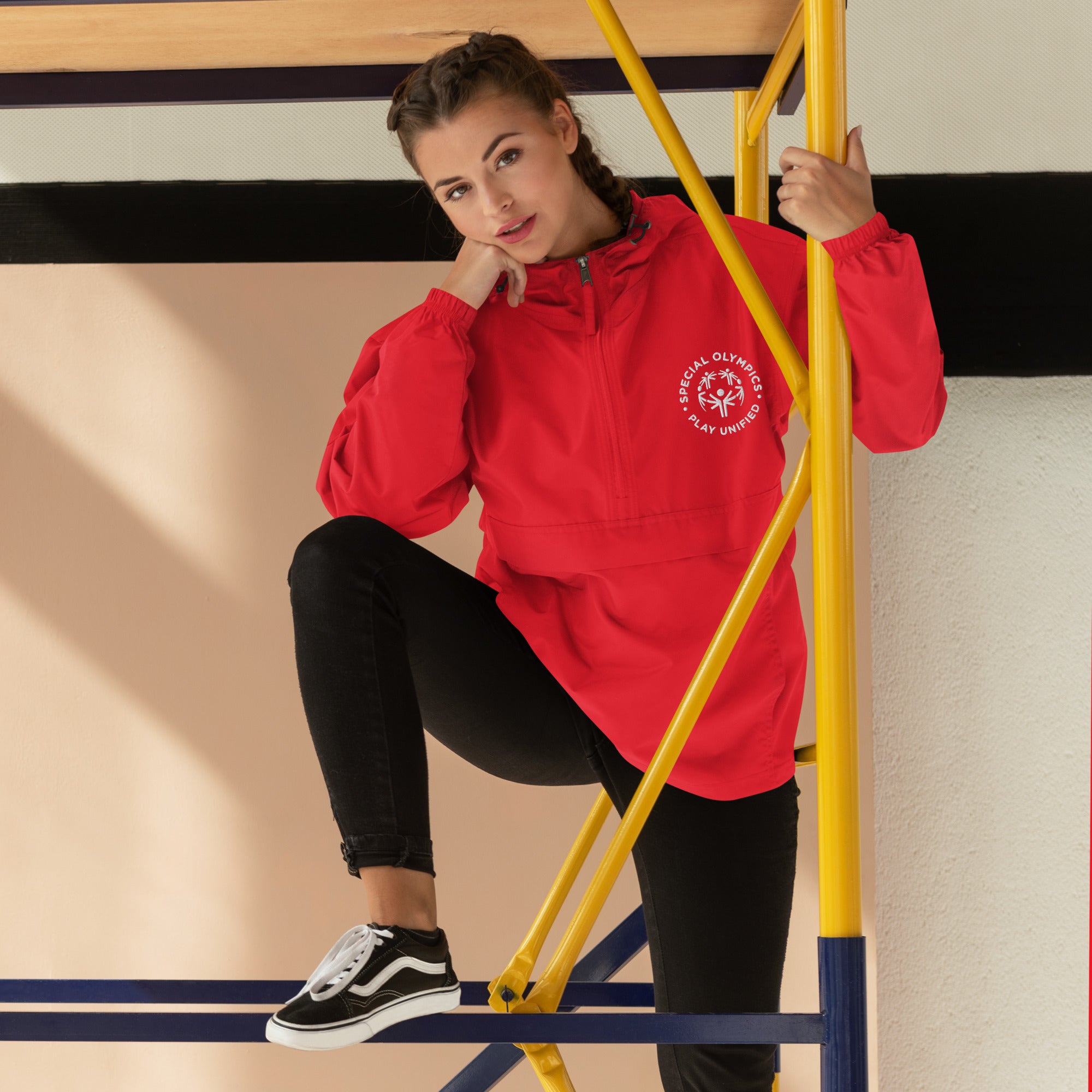 Play Unified Champion Packable Jacket Red