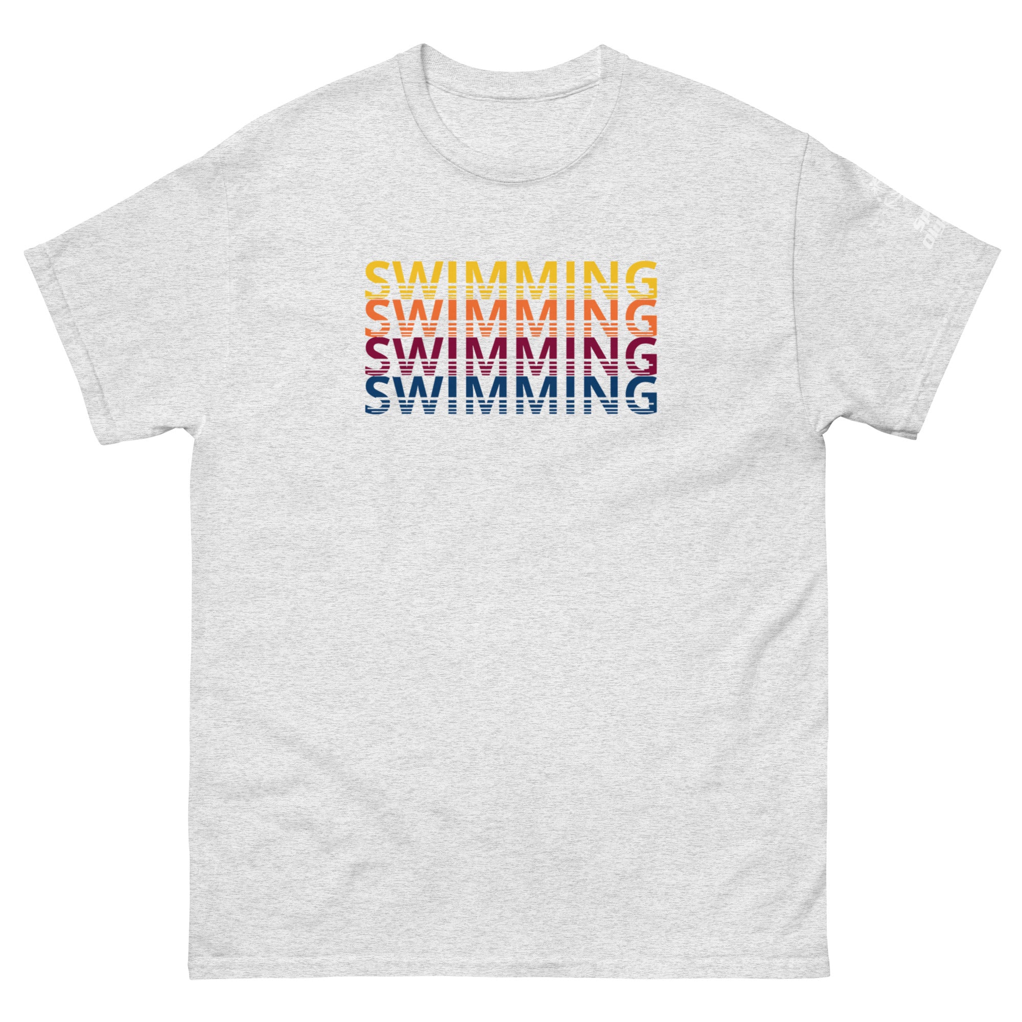 Retro Herhalende Zwemsport T-Shirt