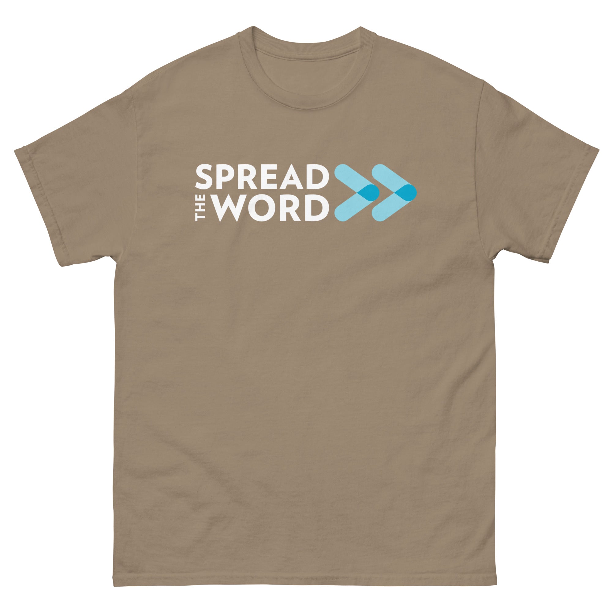 T-Shirt met Verspreid het woord-logo