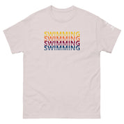 Retro Herhalende Zwemsport T-Shirt