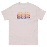 Retro Herhalende Zwemsport T-Shirt