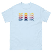 Retro Herhalende Zwemsport T-Shirt