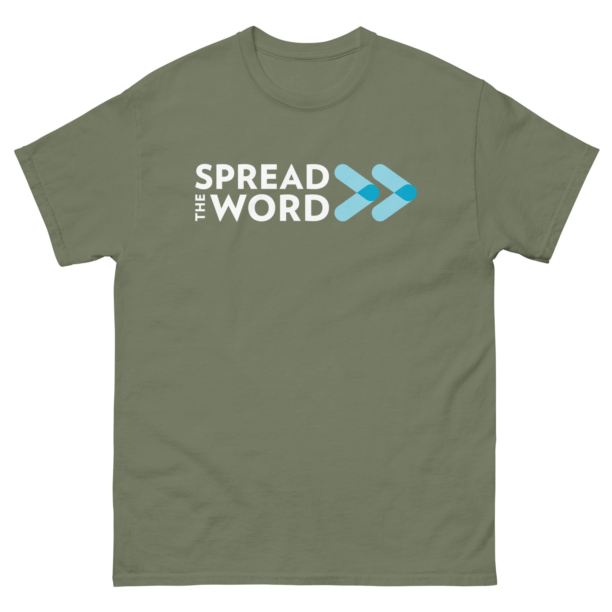 T-Shirt met Verspreid het woord-logo