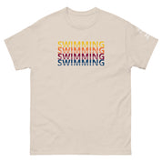 Retro Herhalende Zwemsport T-Shirt