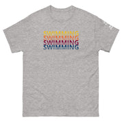 Retro Herhalende Zwemsport T-Shirt