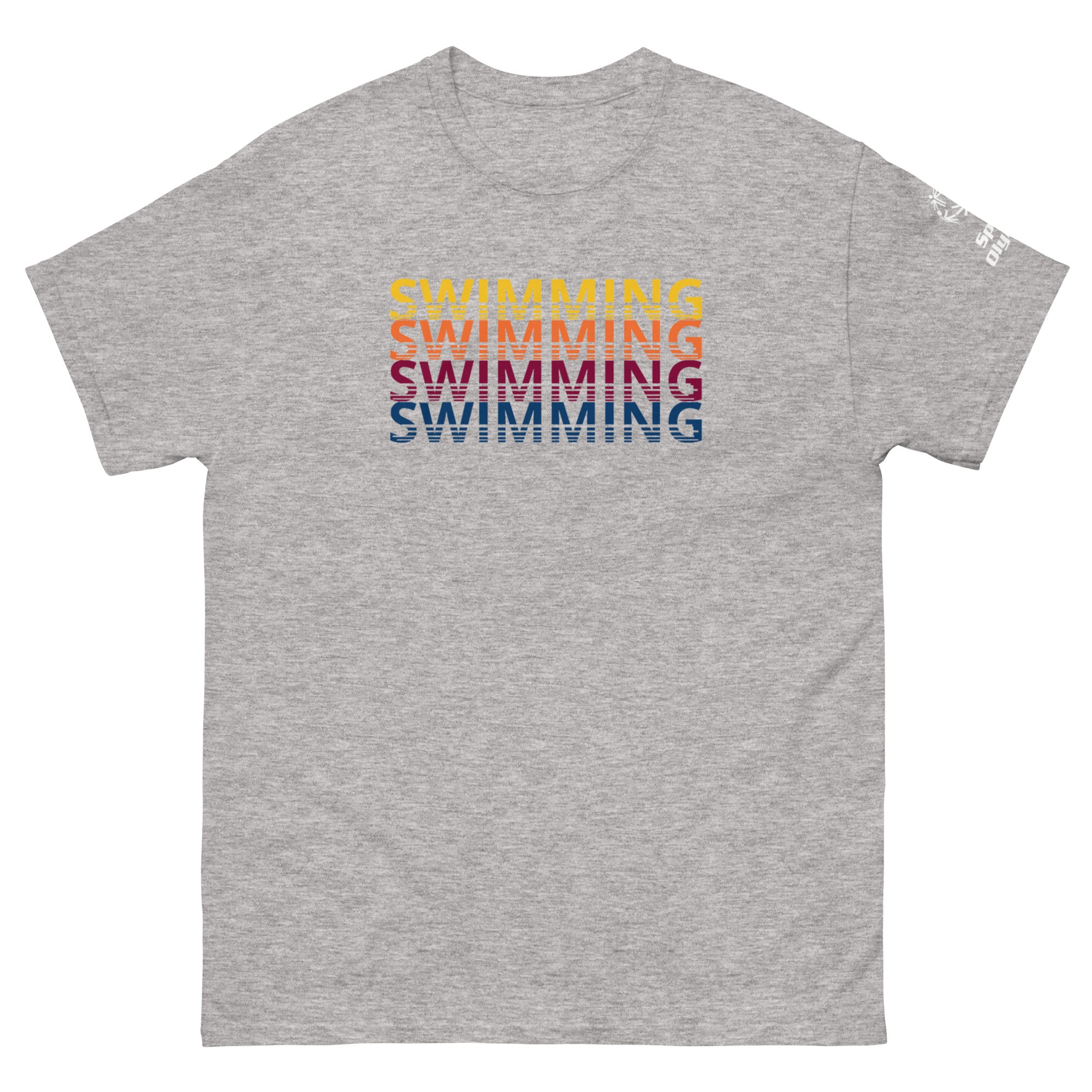 Retro Herhalende Zwemsport T-Shirt