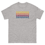 Retro Herhalende Zwemsport T-Shirt