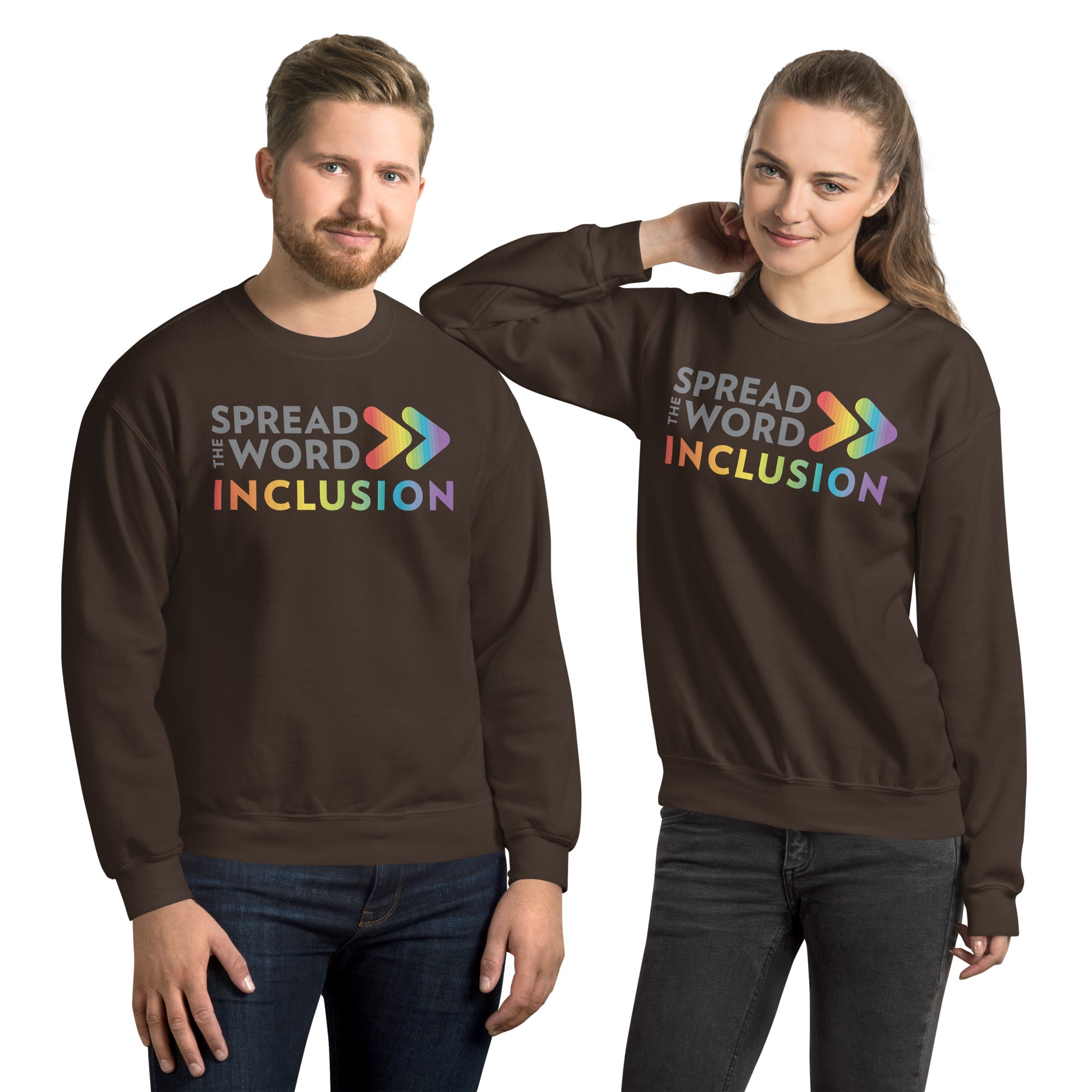 Sweat-shirt aux couleurs de la Fierté : Faites passer le mot Inclusion Inclusion (Global)