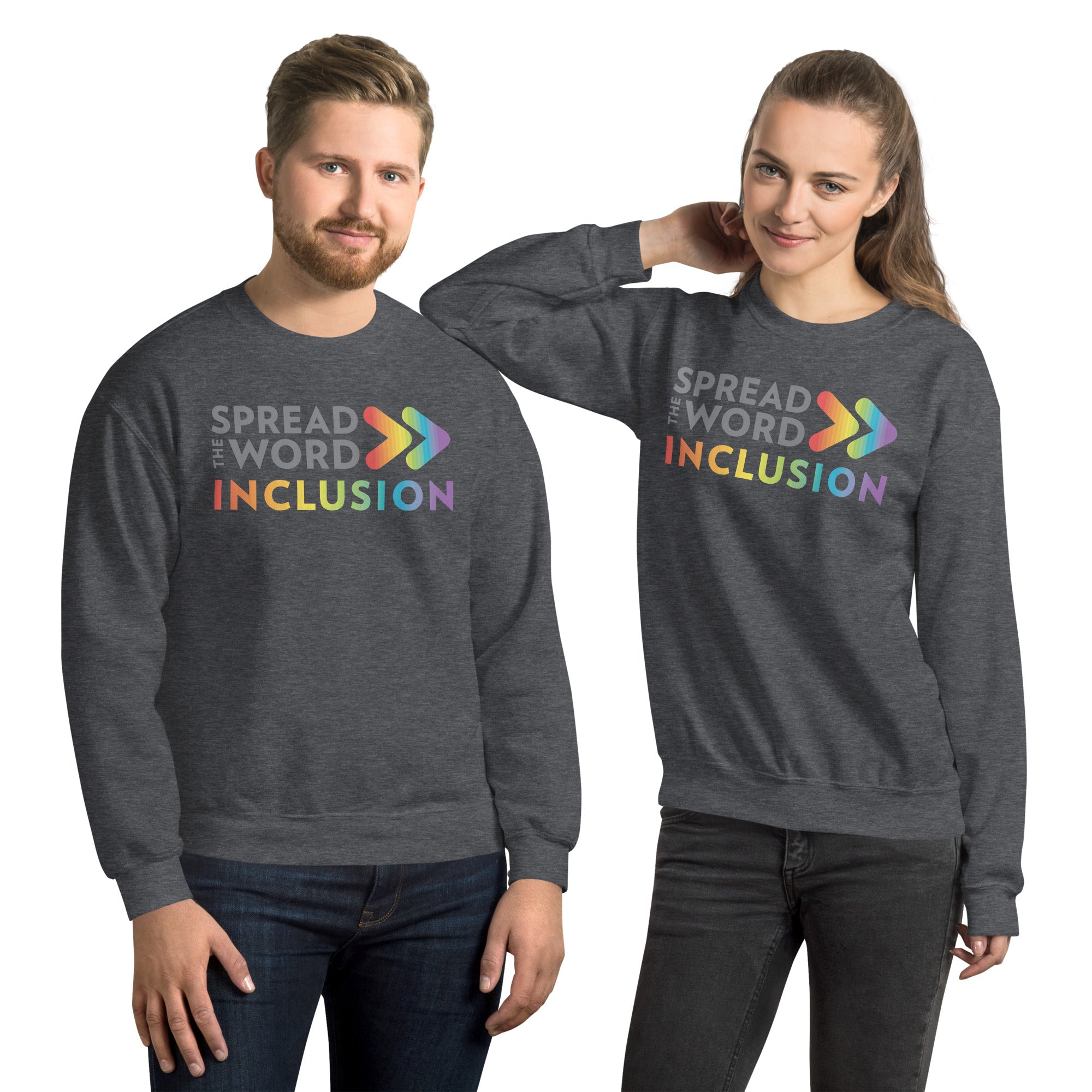Sweat-shirt aux couleurs de la Fierté : Faites passer le mot Inclusion Inclusion (Global)