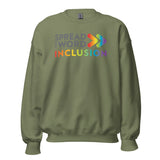 Verspreid het woord: Inclusie, Inclusie – Pride-kleurige sweatshirt