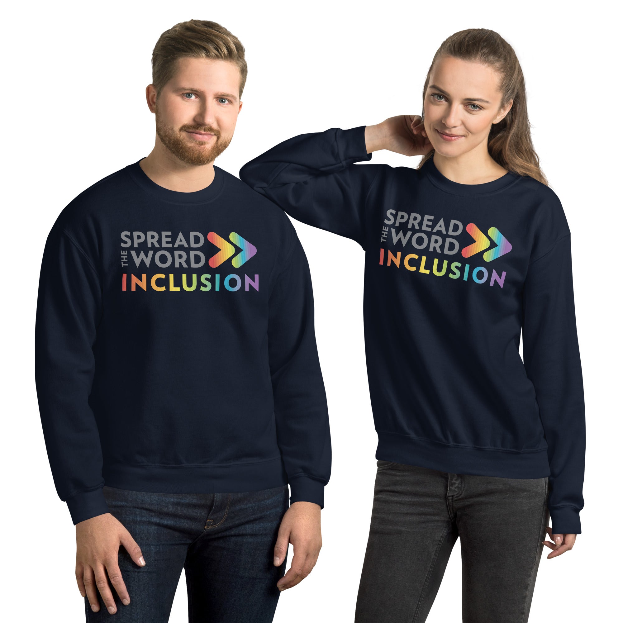 Sweat-shirt aux couleurs de la Fierté : Faites passer le mot Inclusion Inclusion (Global)