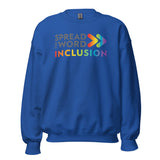 Verspreid het woord: Inclusie, Inclusie – Pride-kleurige sweatshirt
