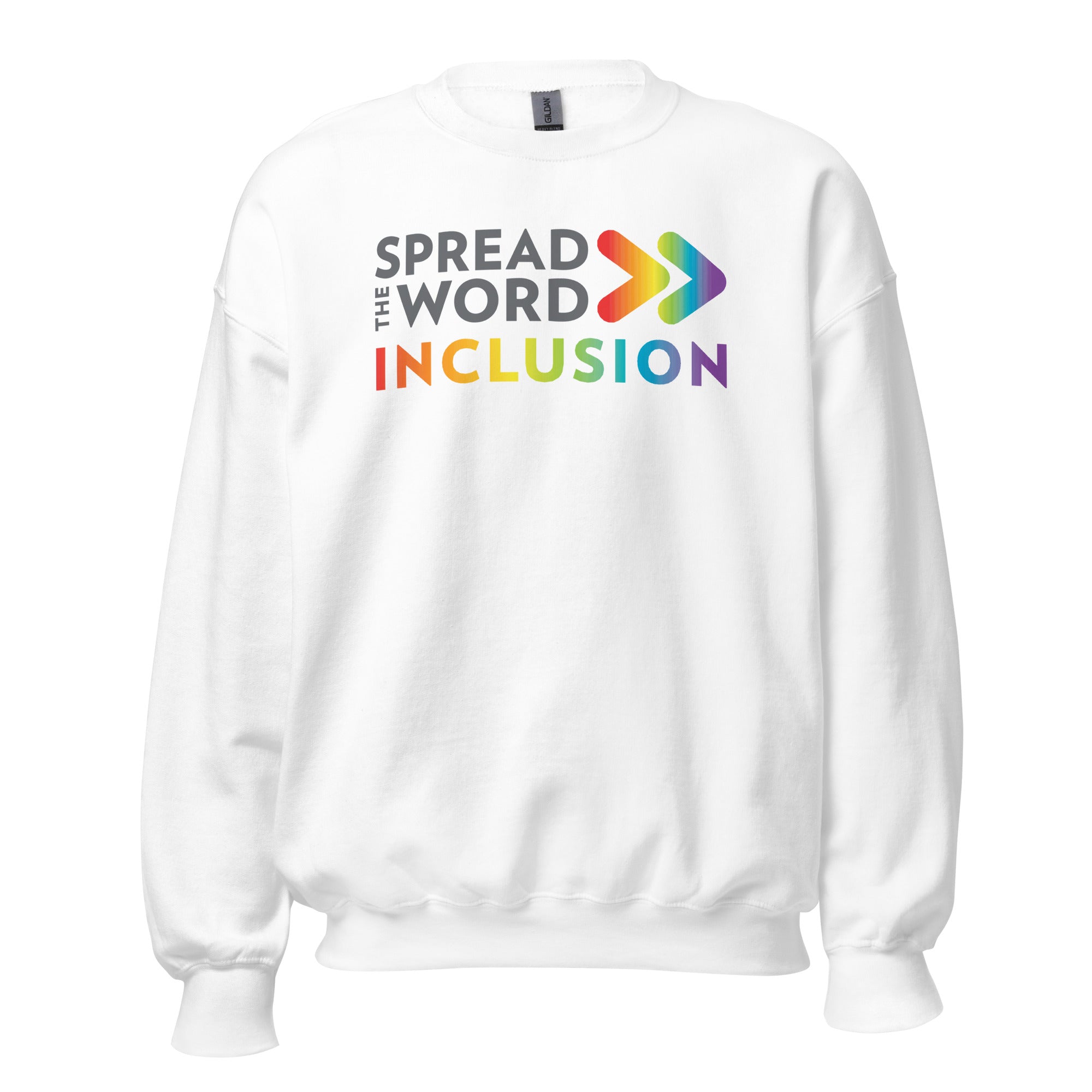 Spread the Word Inclusion Inclusion in Pride Color Sweatshirt