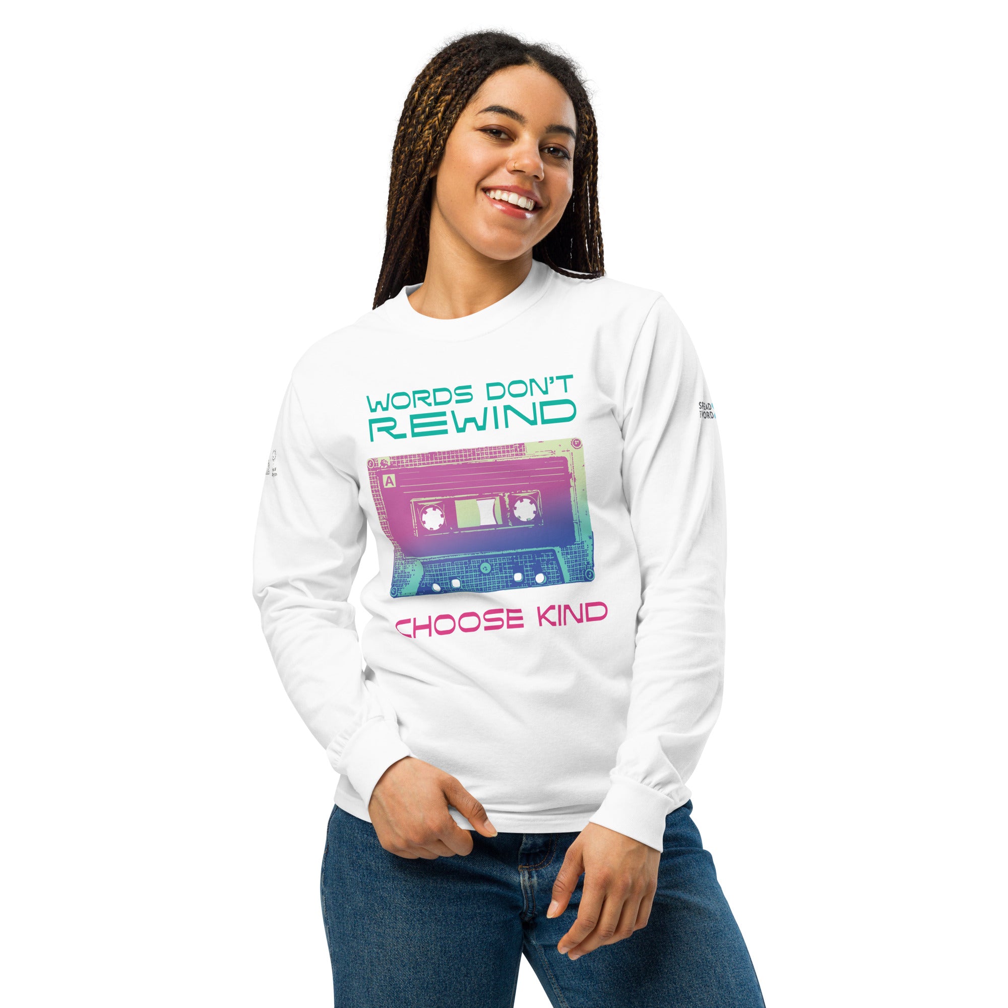 Difunde la palabra: Las palabras no retroceden – Elige ser amable Camisa de manga larga