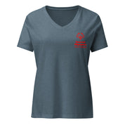 Olimpiadas Especiales Carolina del Norte Camiseta T de cuello en V para Mujeres (Global)