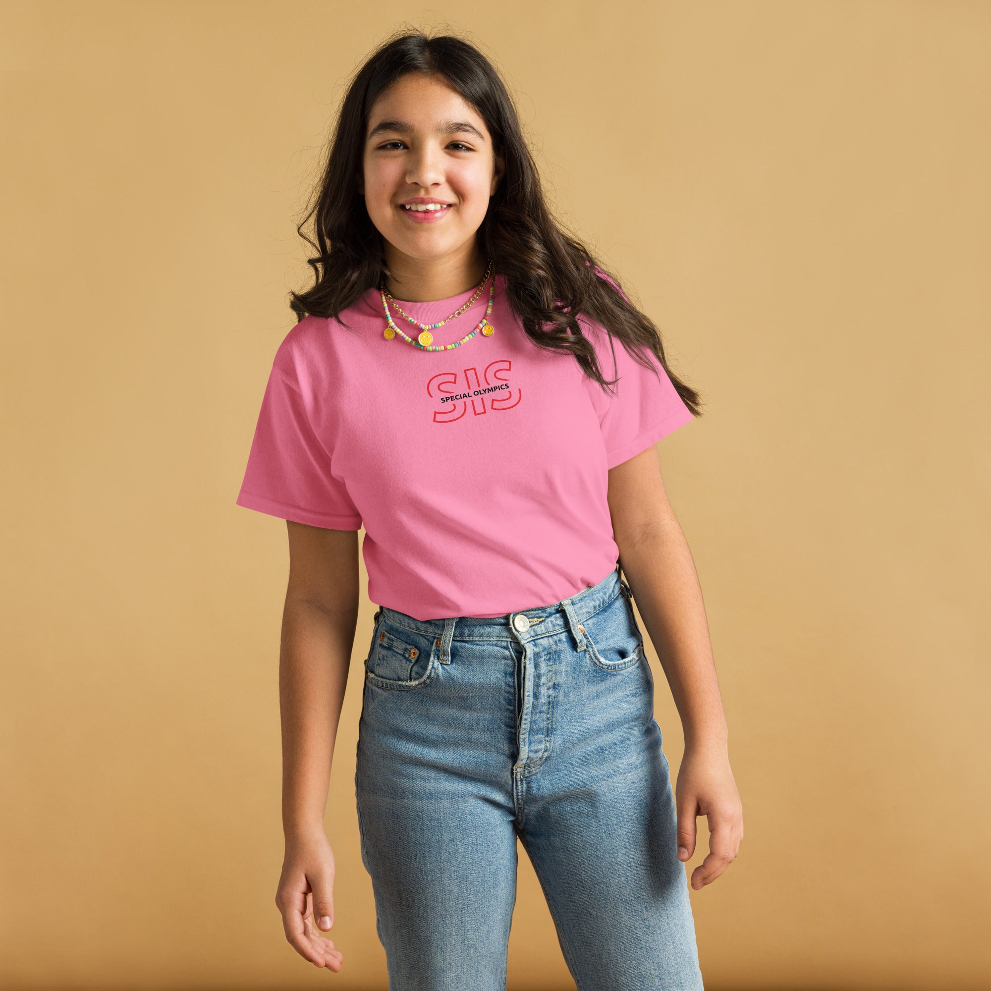 Camiseta Juvenil con Contorno de Hermana de Familia (Global)